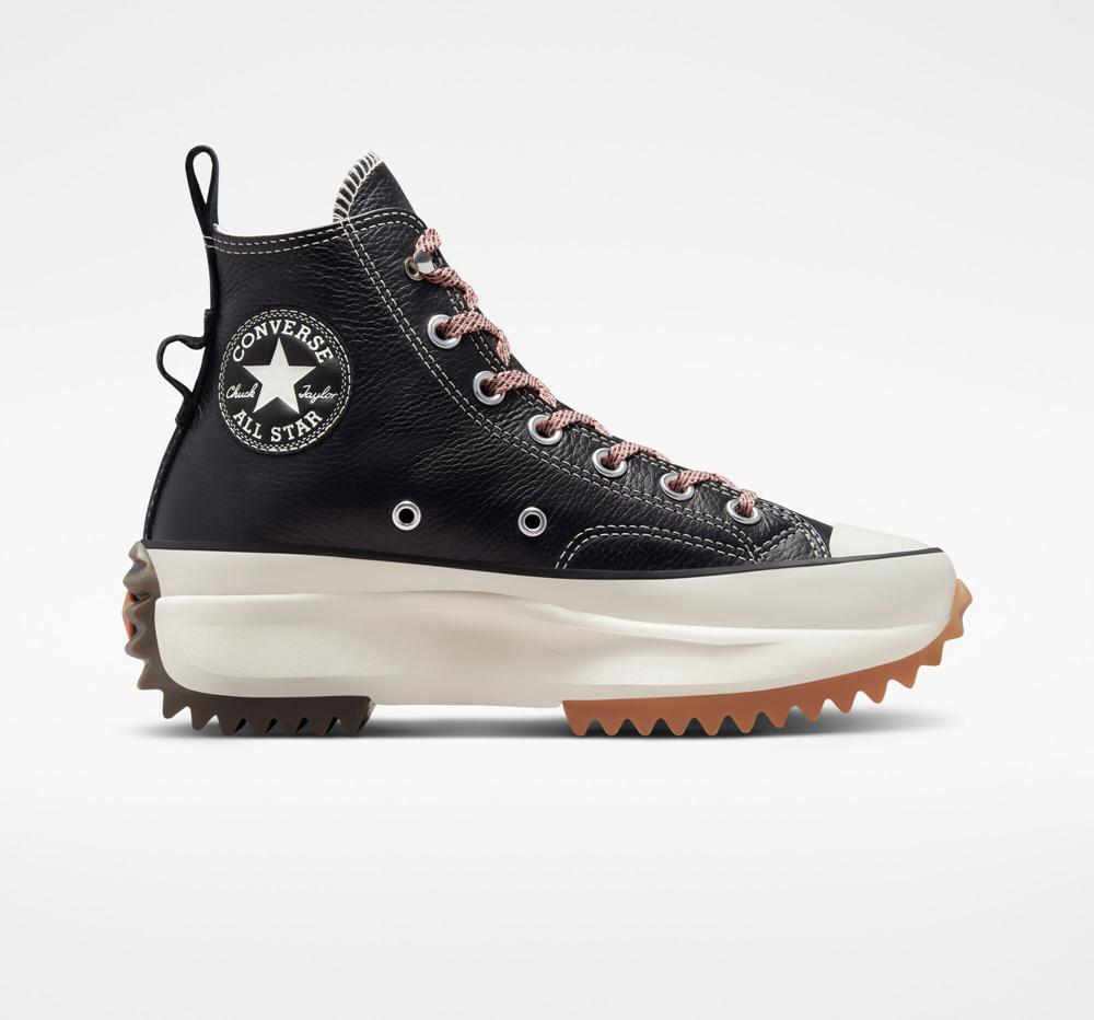 Zapatos Plataforma Tenis Converse Run Star Hike Leather Unisex High Top Mujer Negras Colombia | UOTAY-4598