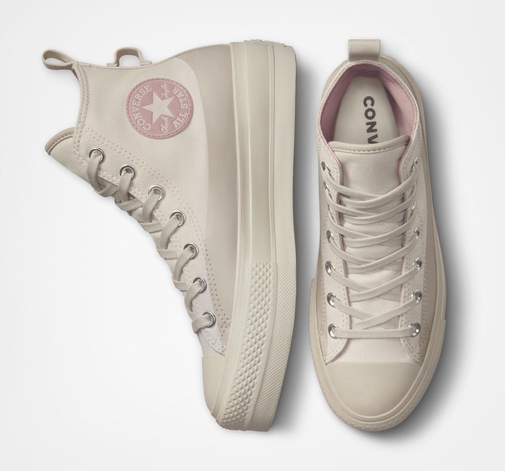 Botas Tenis Converse Chuck Taylor All Star Lift Plataforma Agua Repellent Canvas Mujer Kaki  Colombia |  JPXEK-5136