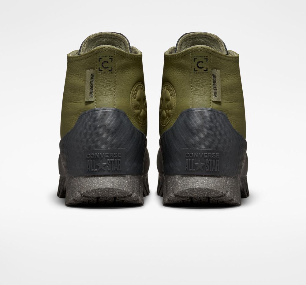 Botas Tenis Converse Chuck Taylor All Star Lugged 2.0 Counter Climate Unisex Mujer Verde Gris Negras  Colombia |  LBCPG-8564