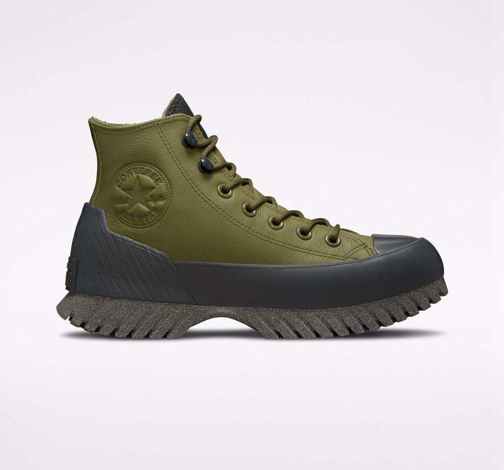 Botas Tenis Converse Chuck Taylor All Star Lugged 2.0 Counter Climate Unisex Mujer Verde Gris Negras  Colombia |  LBCPG-8564
