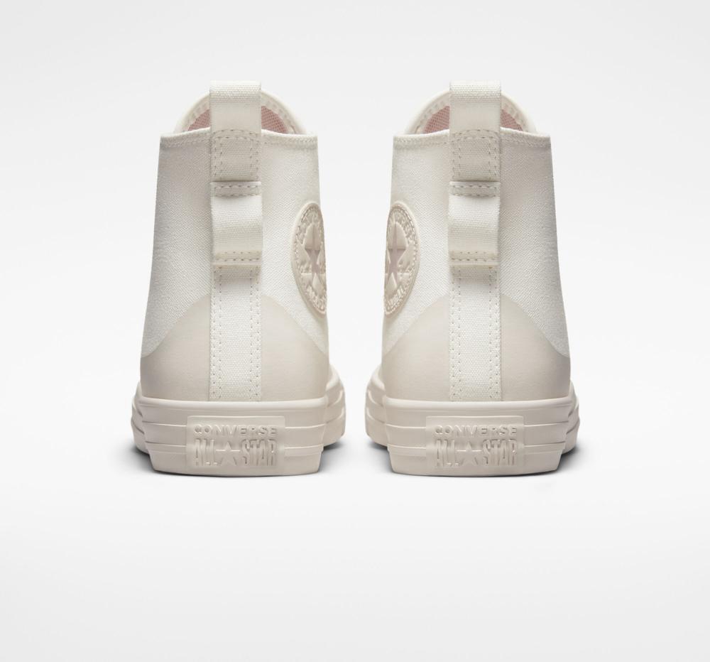 Botas Tenis Converse Chuck Taylor All Star Agua Repellent Canvas Mujer Blancas  Colombia |  MAJUW-0947