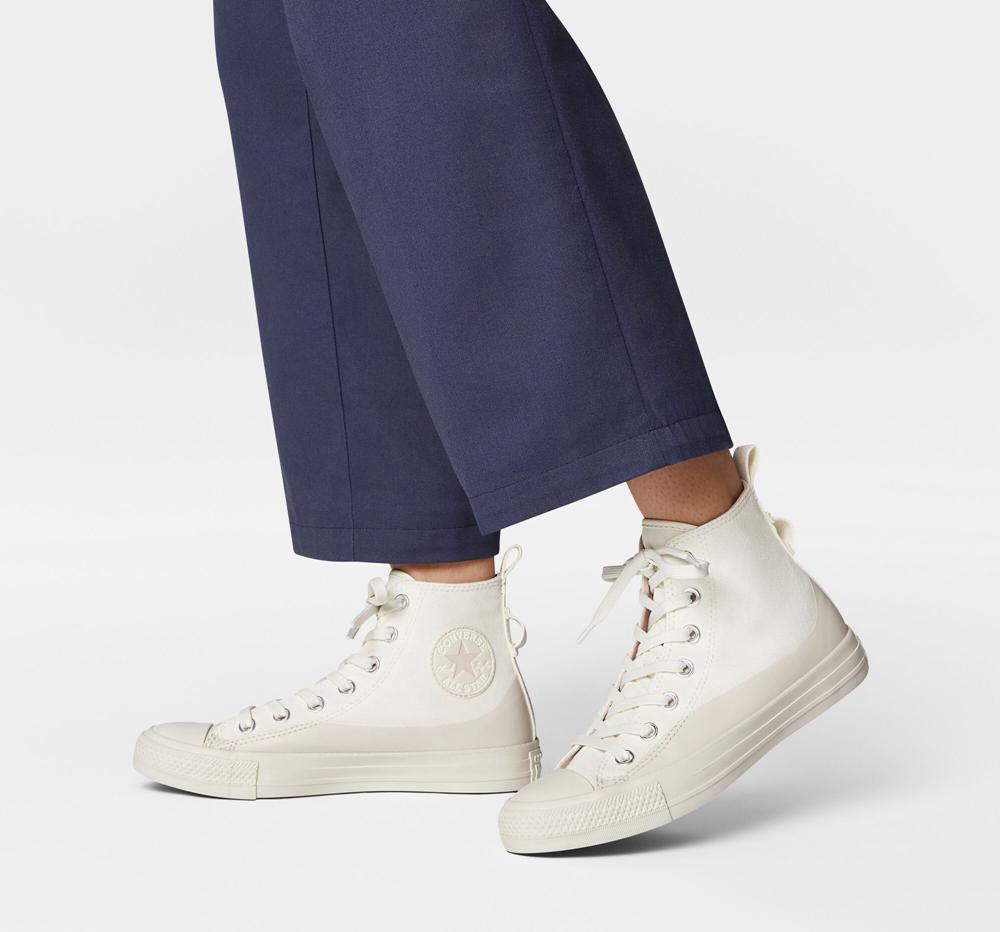 Botas Tenis Converse Chuck Taylor All Star Agua Repellent Canvas Mujer Blancas  Colombia |  MAJUW-0947