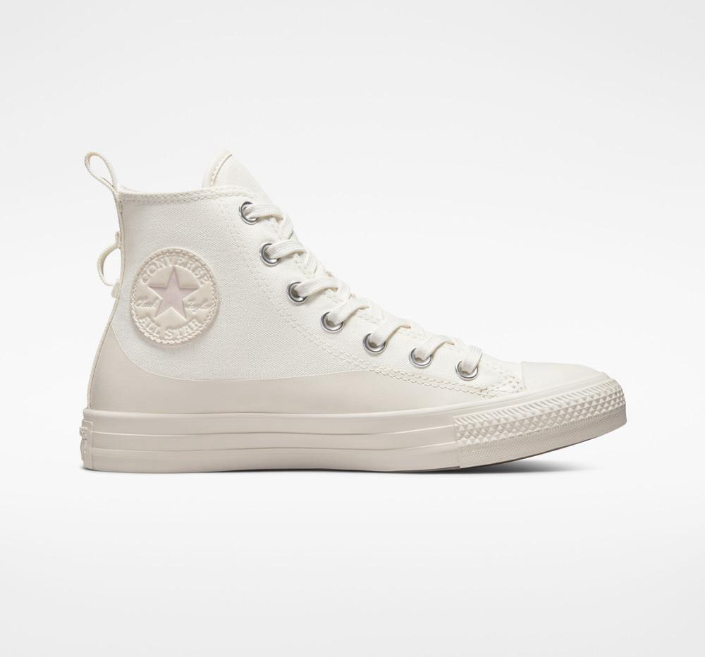 Botas Tenis Converse Chuck Taylor All Star Agua Repellent Canvas Mujer Blancas  Colombia |  MAJUW-0947