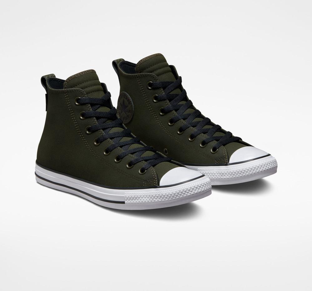 Botas Tenis Converse Chuck Taylor All Star Tectuff Unisex Mujer Verde Blancas Negras  Colombia |  MOIGC-7829