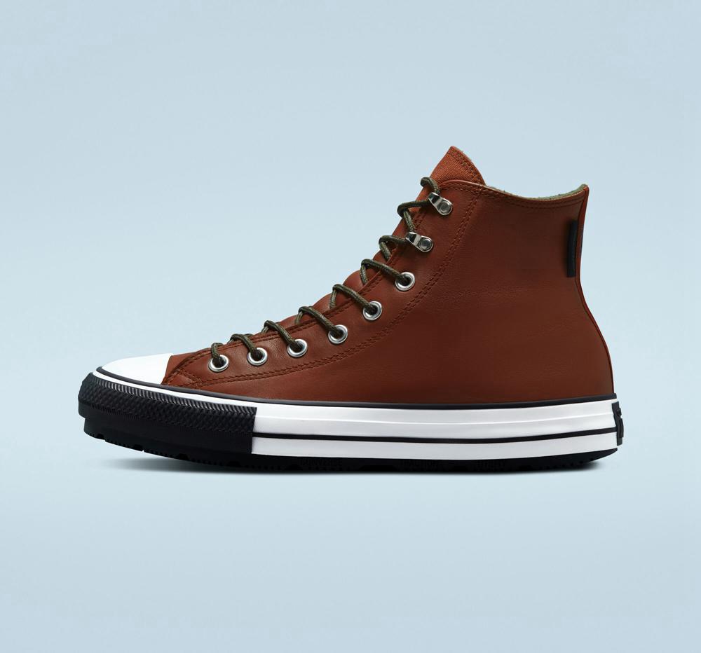 Botas Tenis Converse Chuck Taylor All Star Invierno Unisex Mujer Burdeos Blancas Negras  Colombia |  OQIPE-6285
