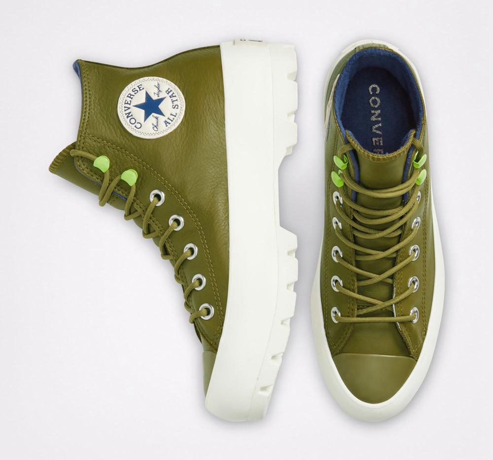 Botas Tenis Converse Chuck Taylor All Star Lugged Invierno Mujer Verde Verde Menta Azul Marino  Colombia |  PQAFS-5967