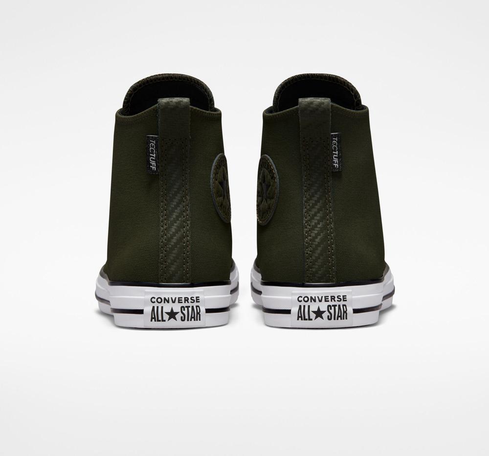 Botas Tenis Converse Chuck Taylor All Star Tectuff Unisex Hombre Verde Blancas Negras  Colombia |  SOPEV-9308