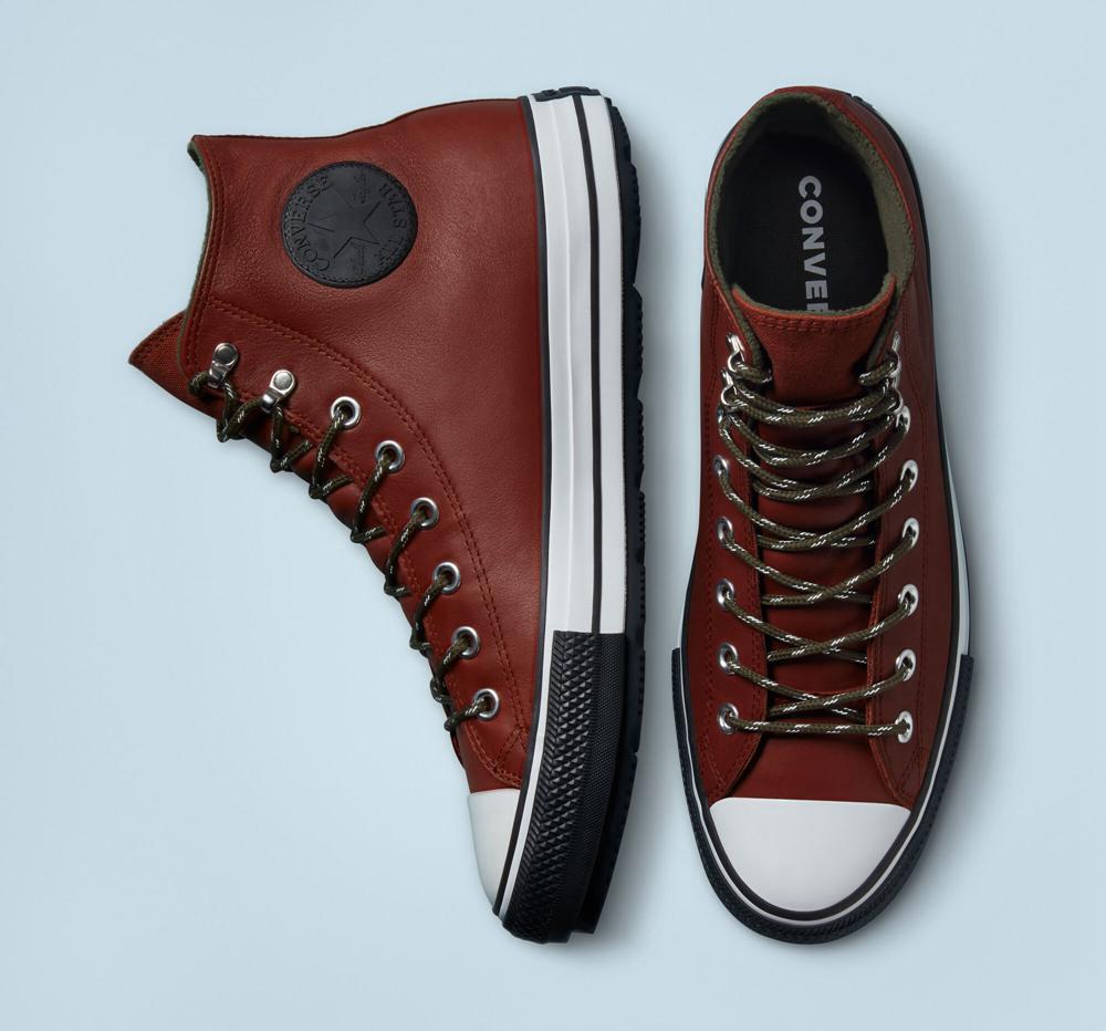 Botas Tenis Converse Chuck Taylor All Star Invierno Unisex Hombre Burdeos Blancas Negras  Colombia |  UTLPB-5421