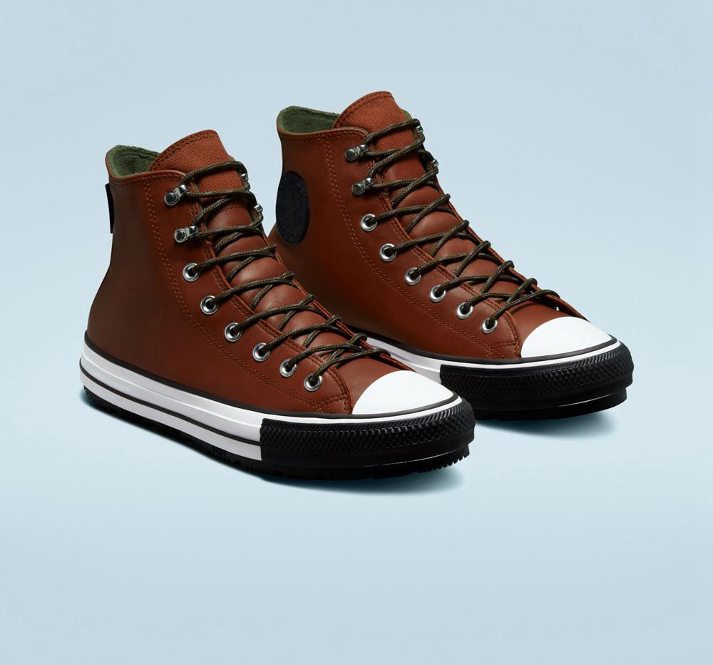 Botas Tenis Converse Chuck Taylor All Star Invierno Unisex Hombre Burdeos Blancas Negras  Colombia |  UTLPB-5421