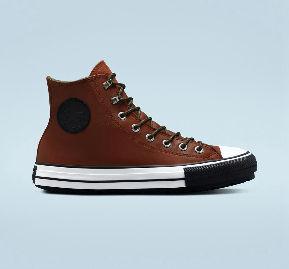 Botas Tenis Converse Chuck Taylor All Star Invierno Unisex Hombre Burdeos Blancas Negras  Colombia |  UTLPB-5421