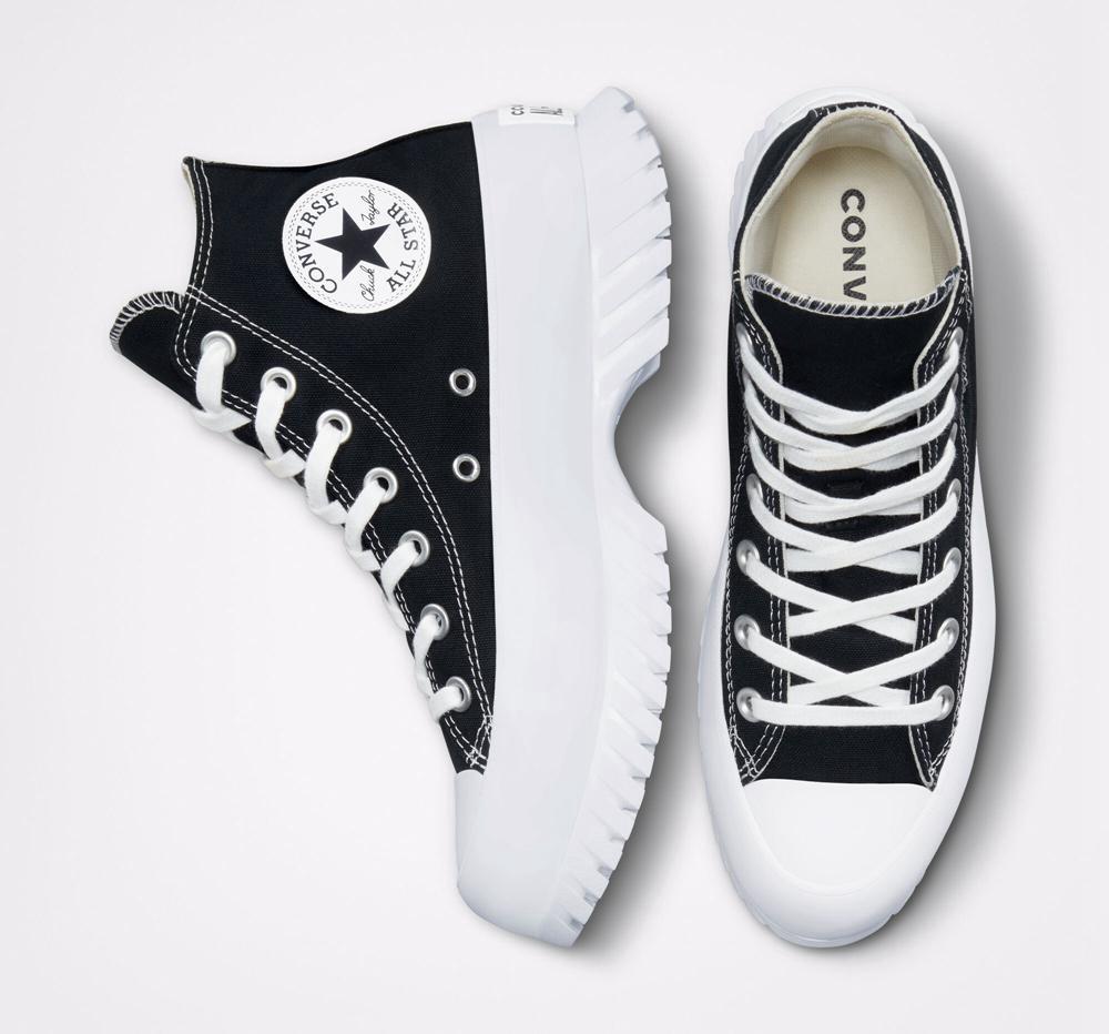 Botas Tenis Converse Chuck Taylor All Star Lugged 2.0 Unisex Mujer Negras Blancas  Colombia |  VXUJY-2308