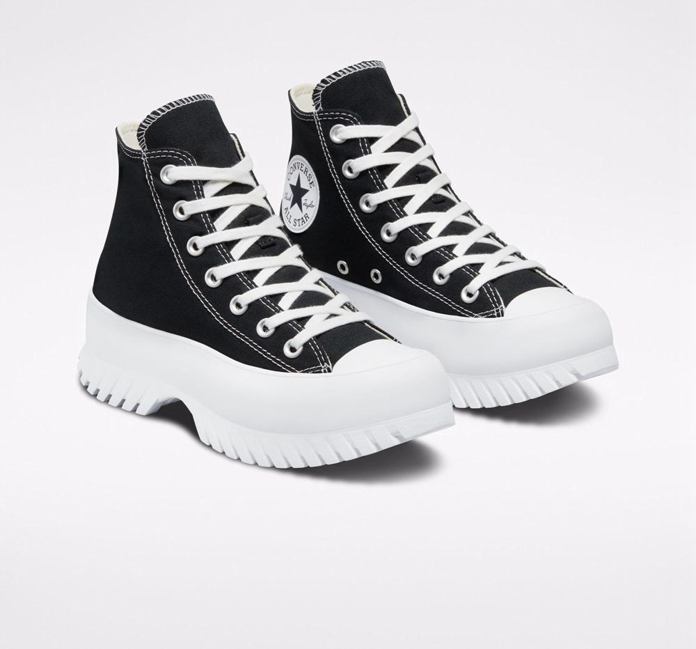 Botas Tenis Converse Chuck Taylor All Star Lugged 2.0 Unisex Mujer Negras Blancas  Colombia |  VXUJY-2308