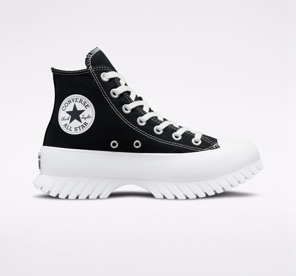 Botas Tenis Converse Chuck Taylor All Star Lugged 2.0 Unisex Mujer Negras Blancas  Colombia |  VXUJY-2308