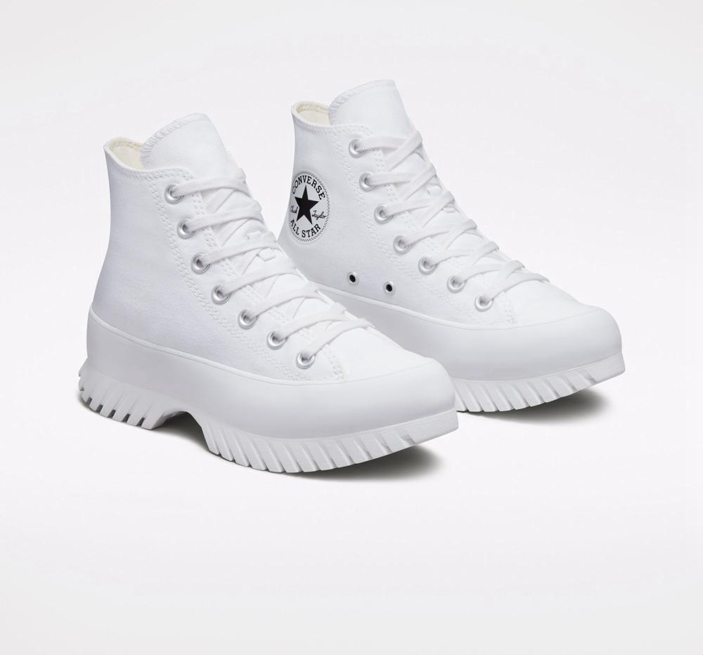 Botas Tenis Converse Chuck Taylor All Star Lugged 2.0 Unisex Hombre Blancas Negras  Colombia |  WIEDB-2706