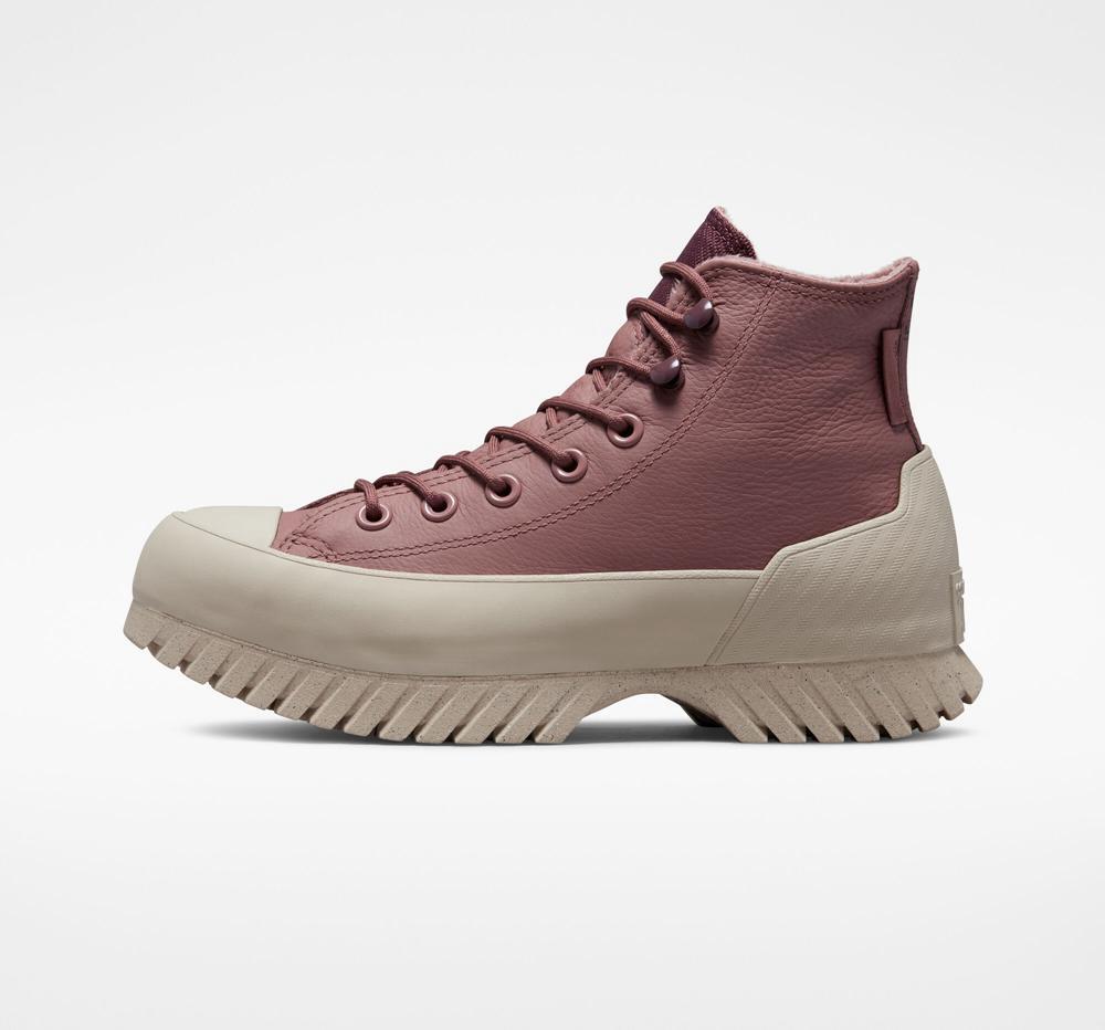 Botas Tenis Converse Chuck Taylor All Star Lugged 2.0 Counter Climate Unisex Hombre Burdeos Verde Menta  Colombia |  YNXMF-0617