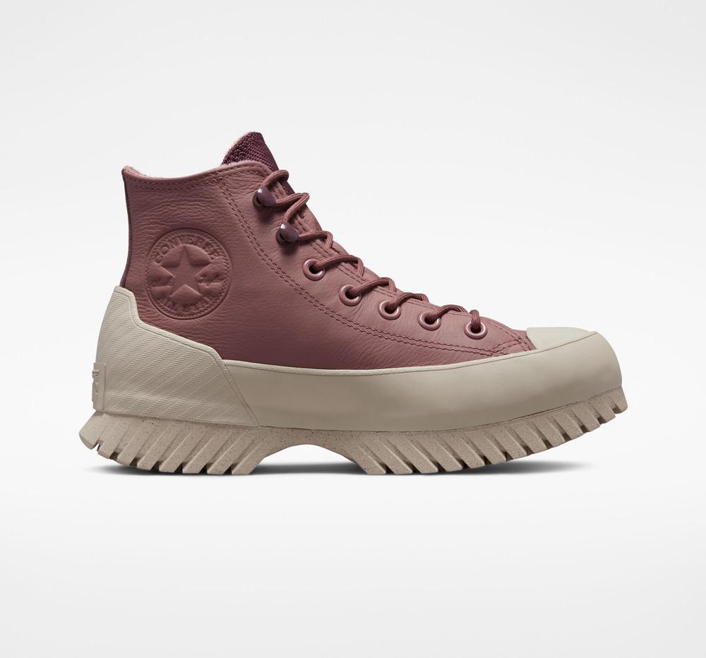 Botas Tenis Converse Chuck Taylor All Star Lugged 2.0 Counter Climate Unisex Hombre Burdeos Verde Menta  Colombia |  YNXMF-0617