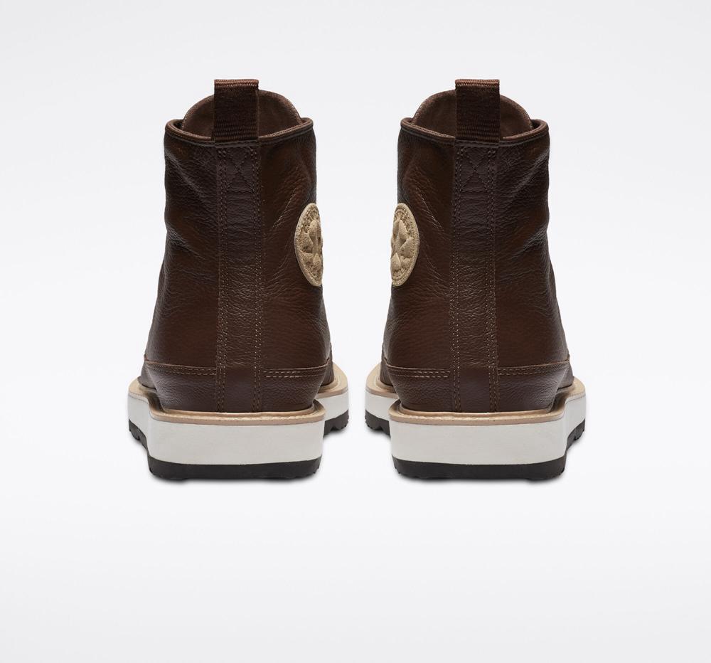 Botas Tenis Converse Chuck Taylor Crafted Unisex Mujer Chocolate Verde Menta Negras  Colombia |  FDKBW-8935