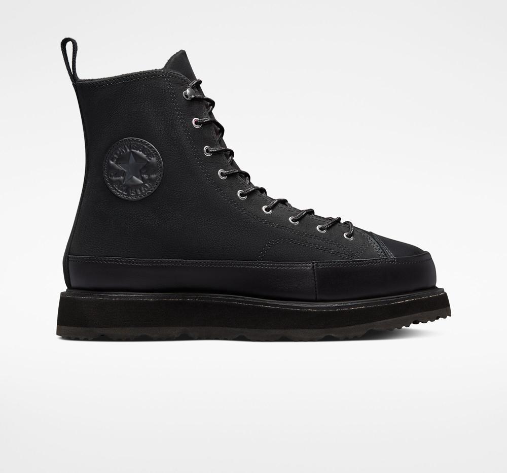 Botas Tenis Converse Chuck Taylor Crafted Boot Unisex Hombre Negras Negras Rosas  Colombia |  OYPDL-2348