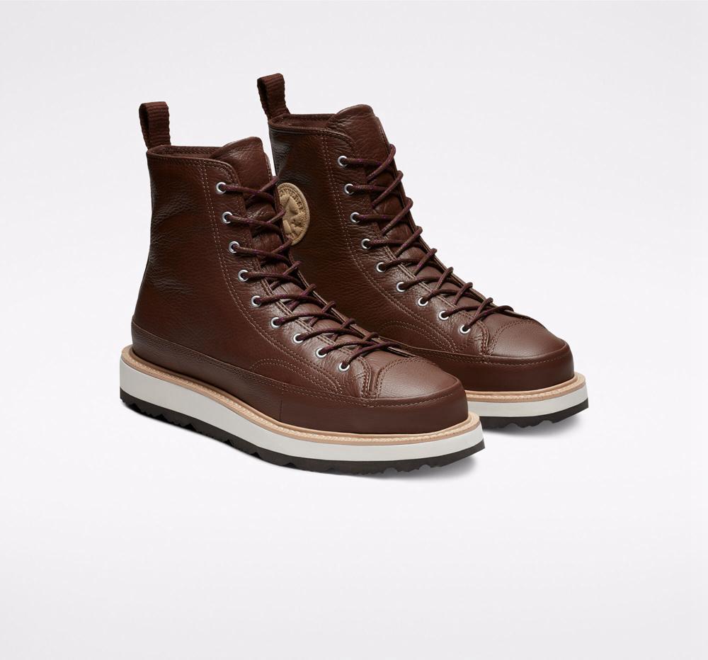 Botas Tenis Converse Chuck Taylor Crafted Boot Unisex Hombre Chocolate Verde Menta Negras  Colombia |  RUCHJ-7940