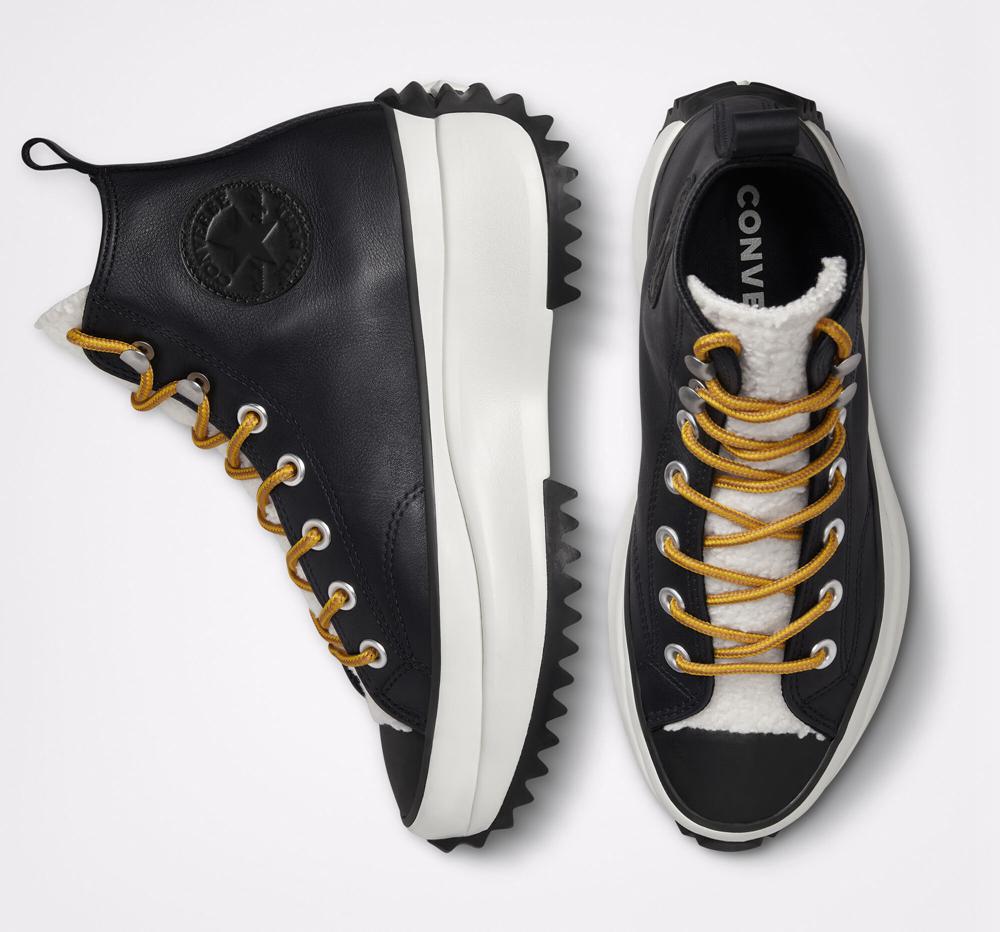Botas Tenis Converse Run Star Hike Plataforma Sherpa Mujer Negras Negras  Colombia |  BFCNJ-5971