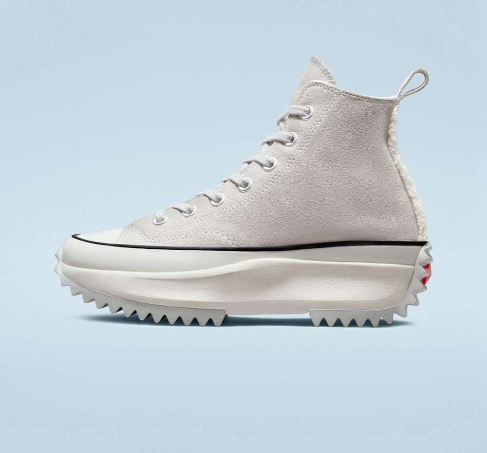Botas Tenis Converse Run Star Hike Sherpa Trim Unisex Hombre Gris Negras  Colombia |  NGBSH-5370
