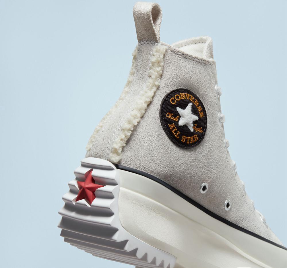 Botas Tenis Converse Run Star Hike Sherpa Trim Unisex Hombre Gris Negras  Colombia |  NGBSH-5370