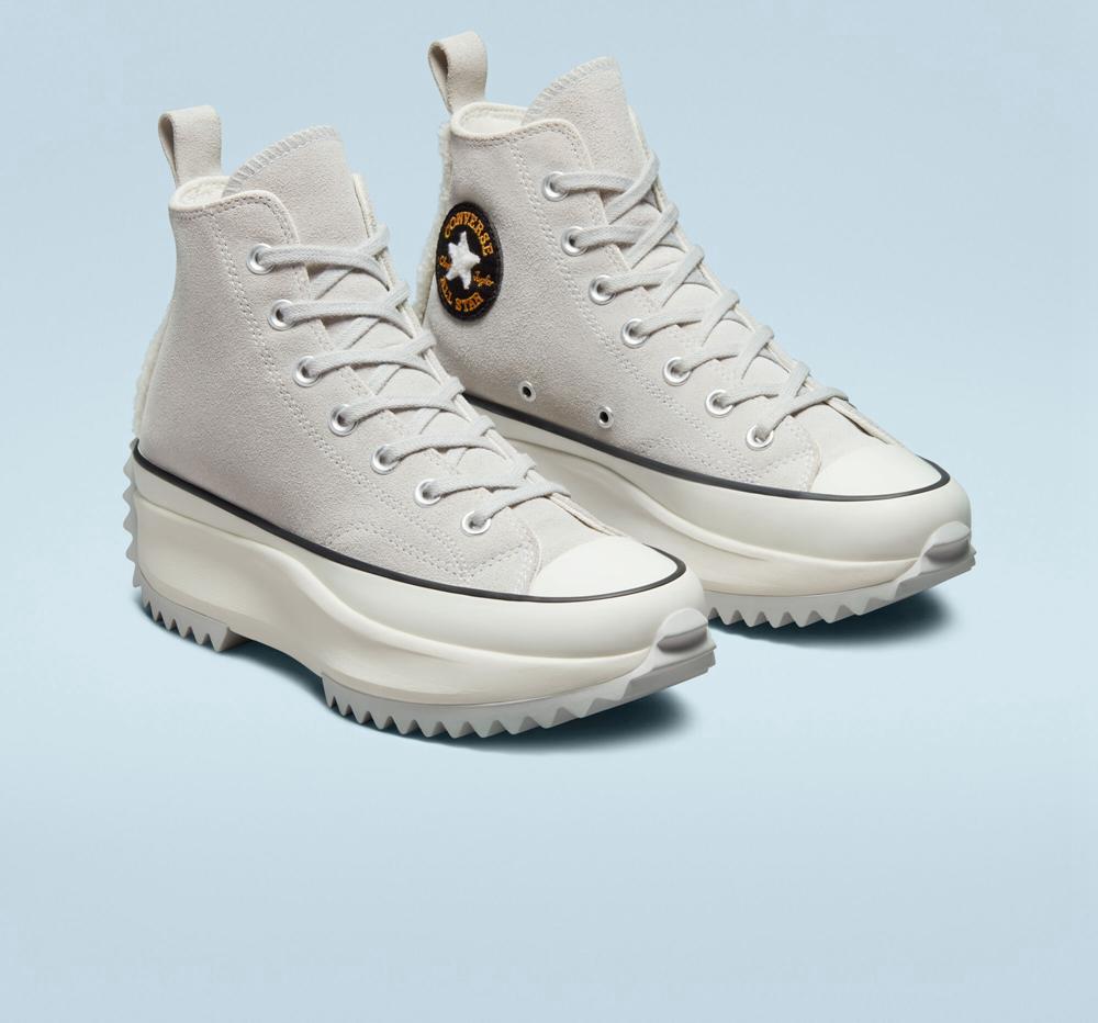 Botas Tenis Converse Run Star Hike Sherpa Trim Unisex Hombre Gris Negras  Colombia |  NGBSH-5370