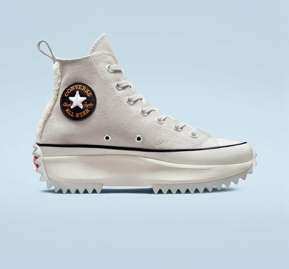 Botas Tenis Converse Run Star Hike Sherpa Trim Unisex Hombre Gris Negras  Colombia |  NGBSH-5370