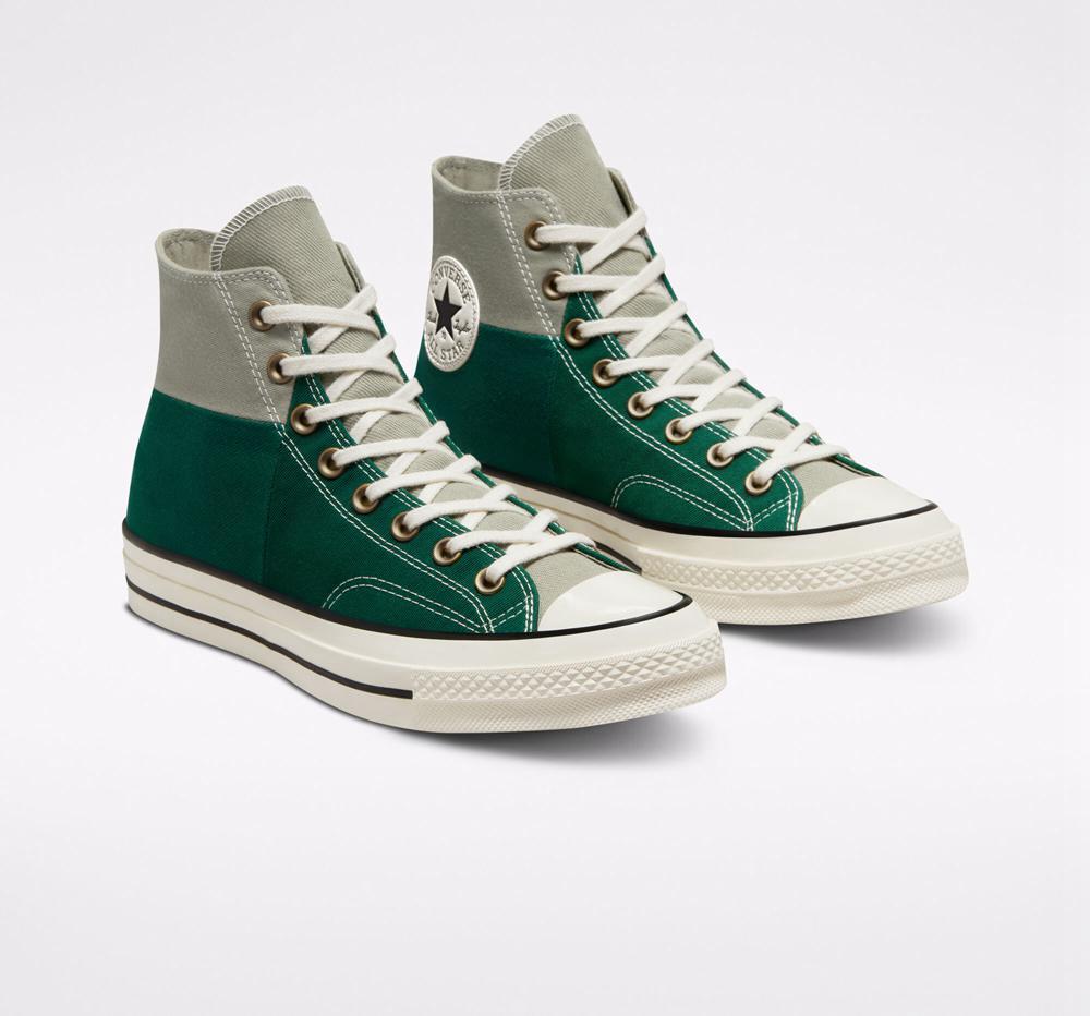 High Tops Tenis Converse Chuck 70 Colorblocked Unisex Hombre Verde Verde Menta  Colombia |  GIAMP-4621