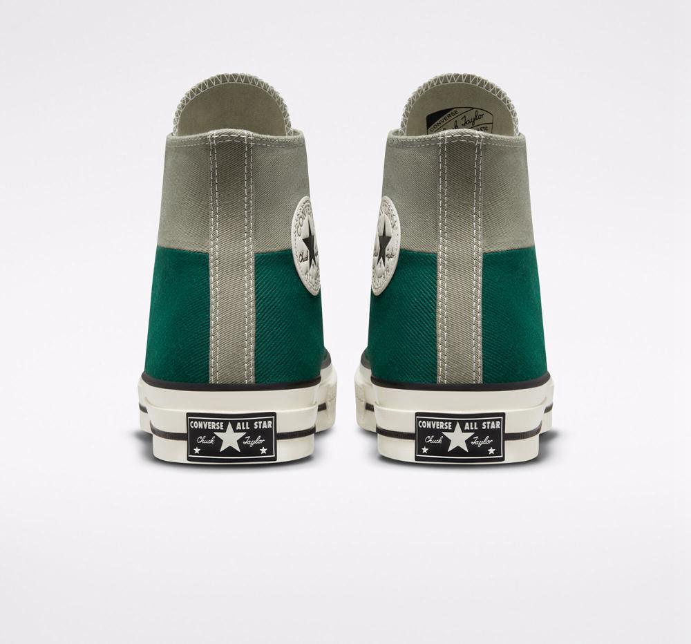 High Tops Tenis Converse Chuck 70 Colorblocked Unisex Hombre Verde Verde Menta  Colombia |  GIAMP-4621