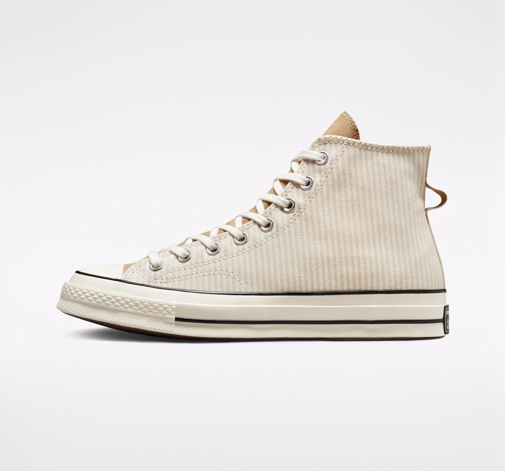 High Tops Tenis Converse Chuck 70 Crafted Stripe Unisex Hombre Kaki  Colombia |  VXLAH-8597
