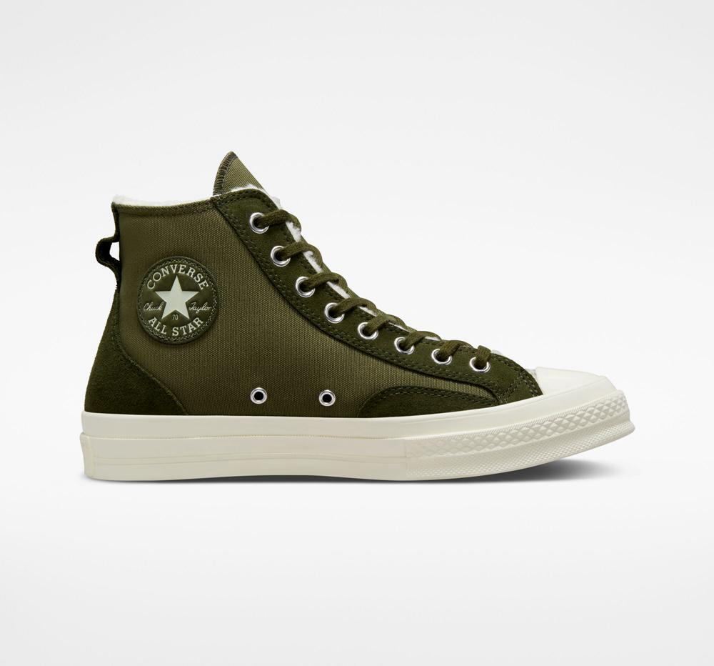 High Tops Tenis Converse Chuck 70 Forro Colorblock Unisex Mujer Verde  Colombia |  MLJHD-2375