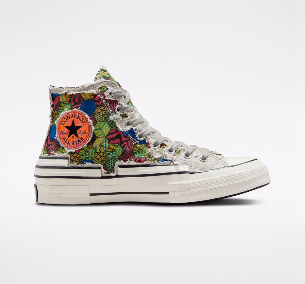 High Tops Tenis Converse Chuck 70 Hacked Heel Tear Away Unisex Hombre Gris Verde Menta Negras  Colombia |  FJTVP-7316