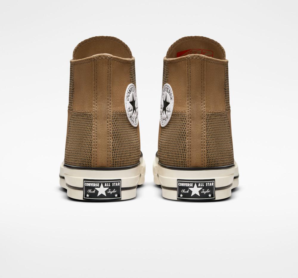 High Tops Tenis Converse Chuck 70 Patchwork Unisex Mujer Marrones Negras  Colombia |  KJDST-1037