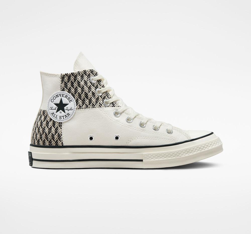 High Tops Tenis Converse Chuck 70 Patchwork Unisex Hombre Blancas Negras  Colombia |  MJHCI-7560