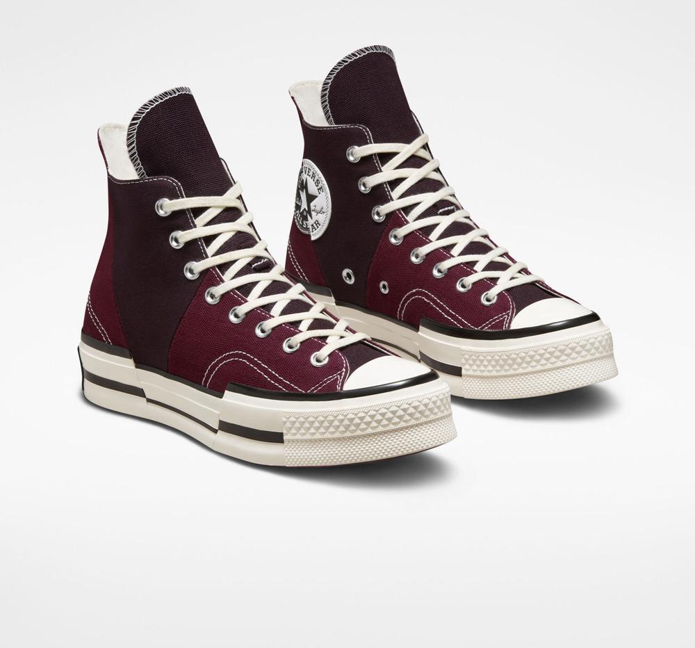 High Tops Tenis Converse Chuck 70 Plus Unisex Hombre Burdeos Verde Menta Negras  Colombia |  NTGRS-6730