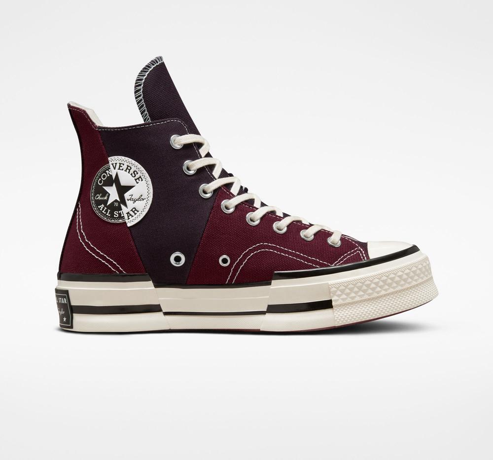 High Tops Tenis Converse Chuck 70 Plus Unisex Hombre Burdeos Verde Menta Negras  Colombia |  NTGRS-6730