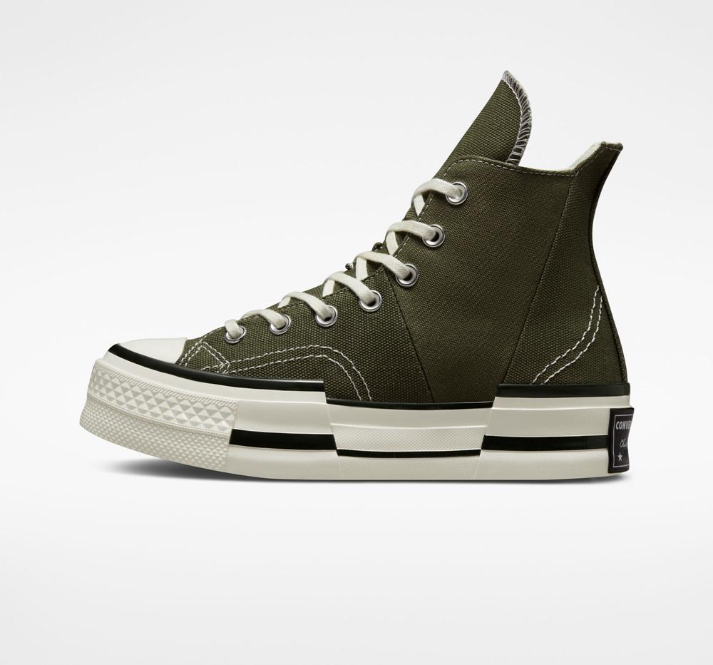High Tops Tenis Converse Chuck 70 Plus Unisex Hombre Verde Negras  Colombia |  OLXFM-7536