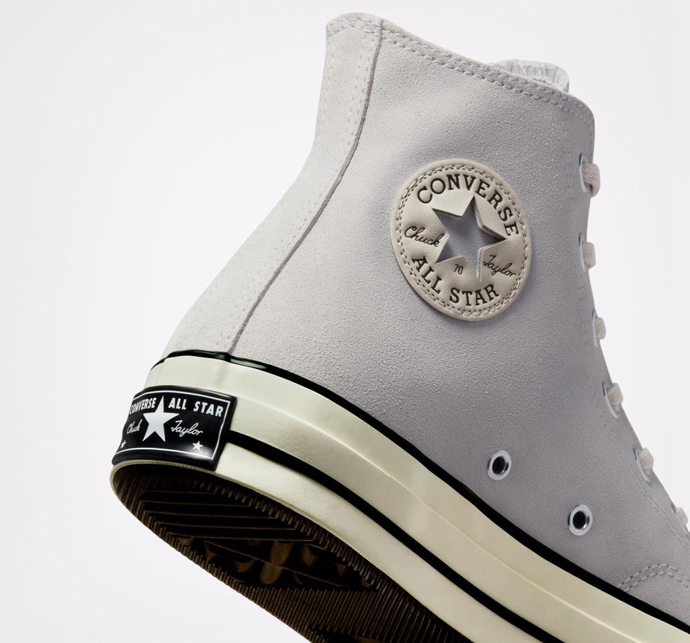 High Tops Tenis Converse Chuck 70 Suede Unisex Hombre Kaki Negras  Colombia |  BMRTH-5026
