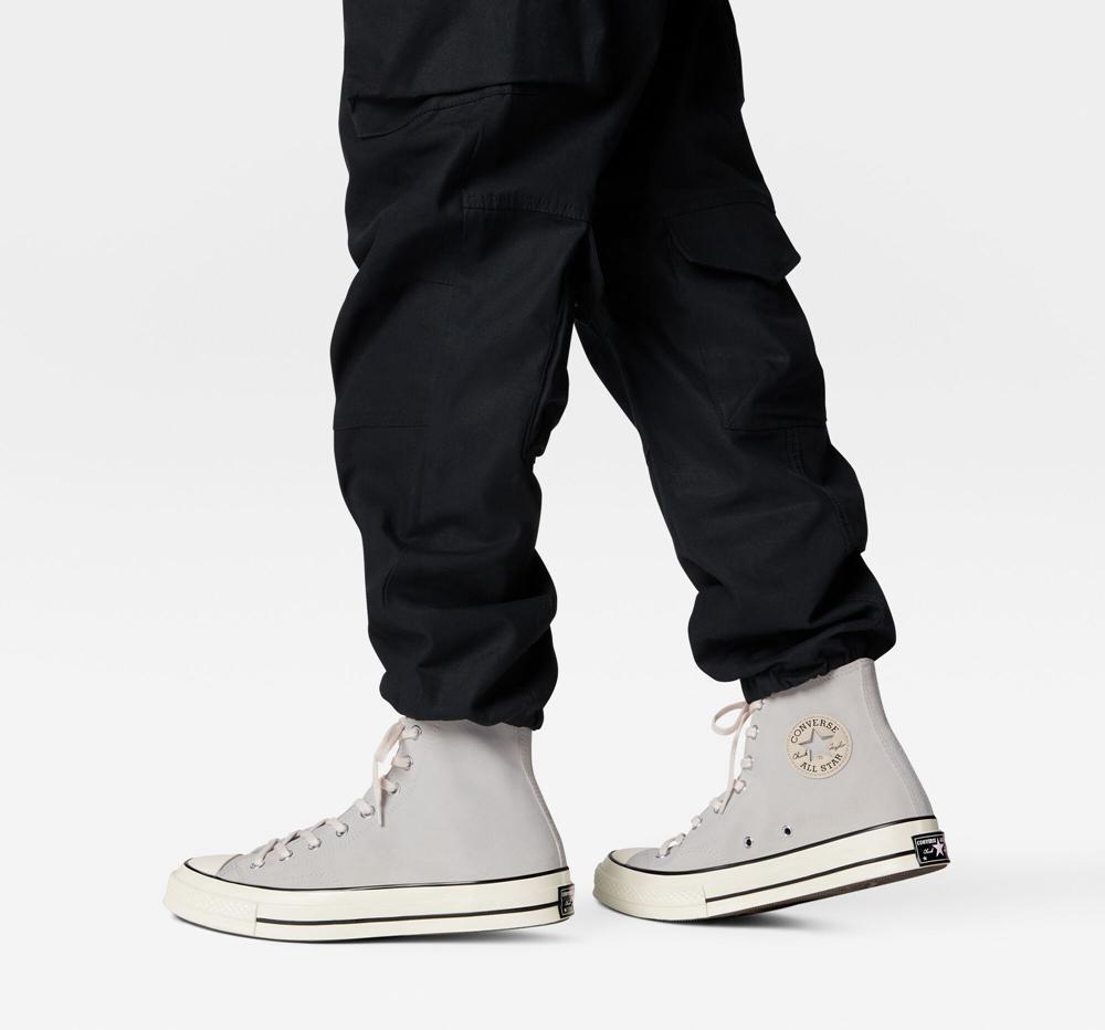 High Tops Tenis Converse Chuck 70 Suede Unisex Hombre Kaki Negras  Colombia |  BMRTH-5026