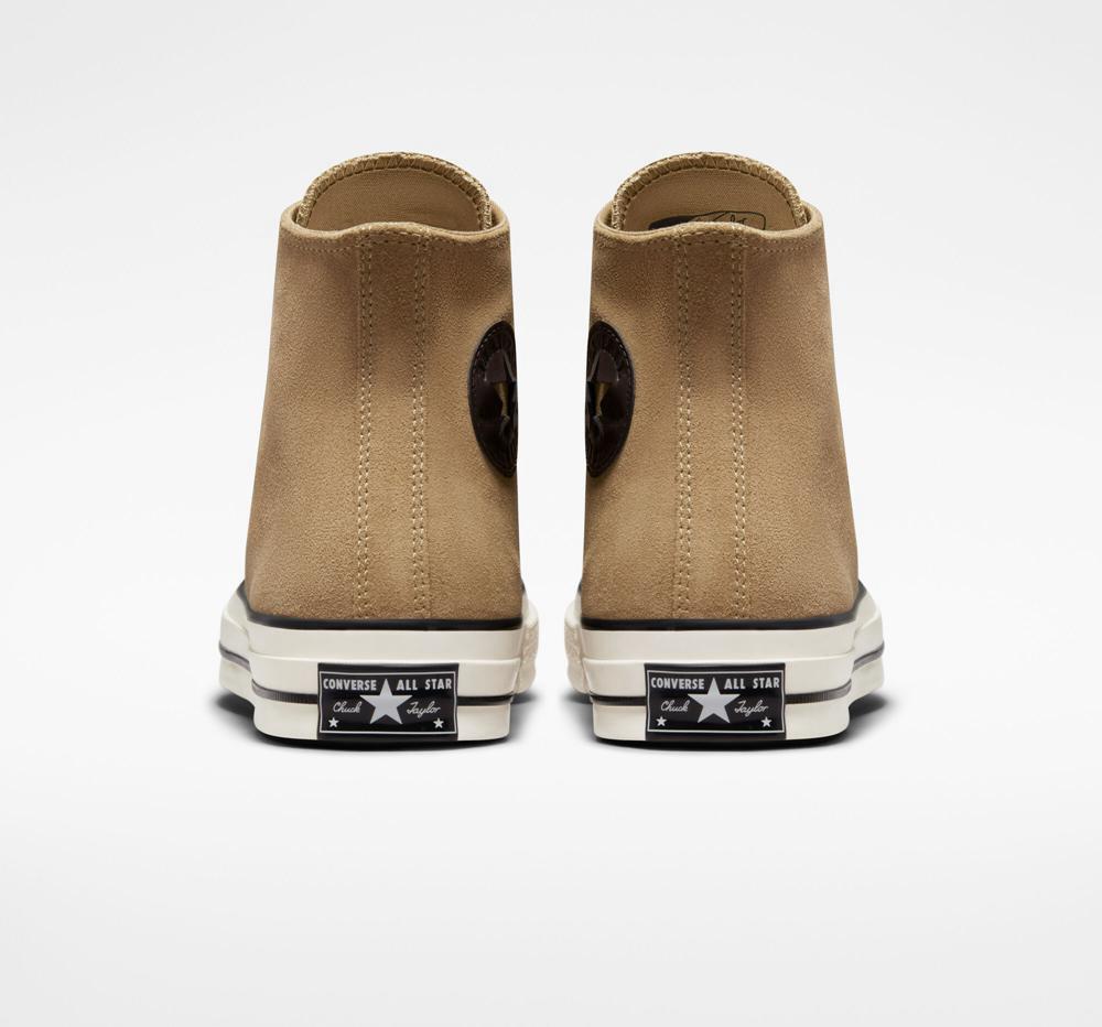 High Tops Tenis Converse Chuck 70 Suede Unisex Hombre Marrones Negras  Colombia |  ICNST-8417