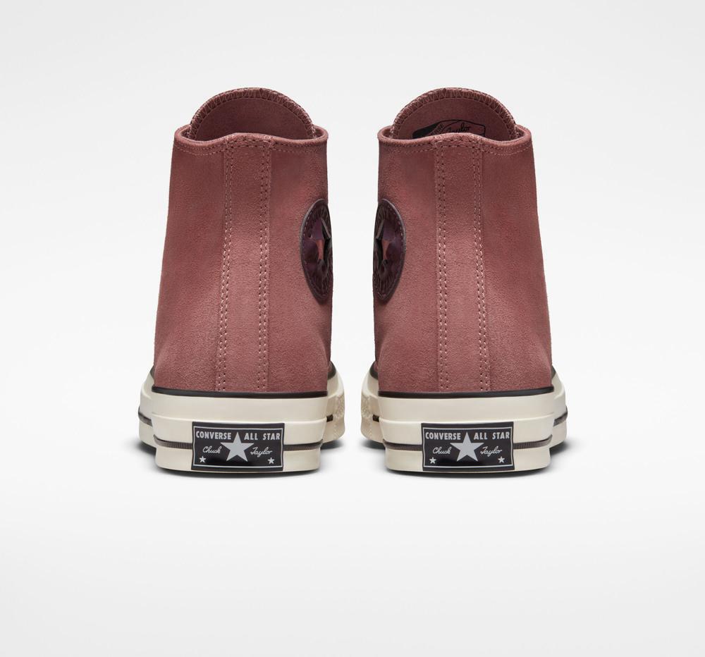 High Tops Tenis Converse Chuck 70 Suede Unisex Mujer Burdeos Negras  Colombia |  SBKPD-8354