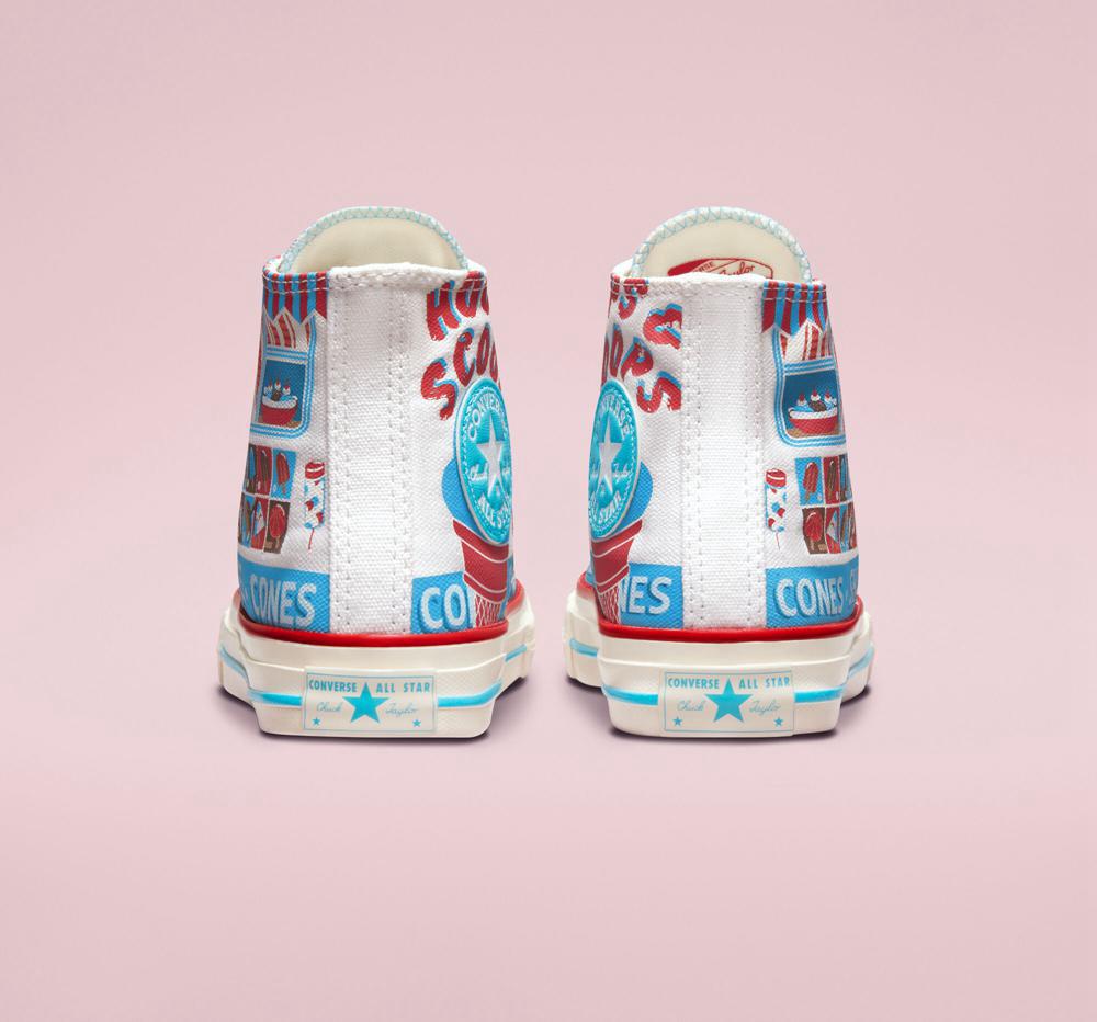 High Tops Tenis Converse Chuck 70 Sweet Scoops Little Kids Niño Blancas Azules Rojas  Colombia |  KNMBJ-0942