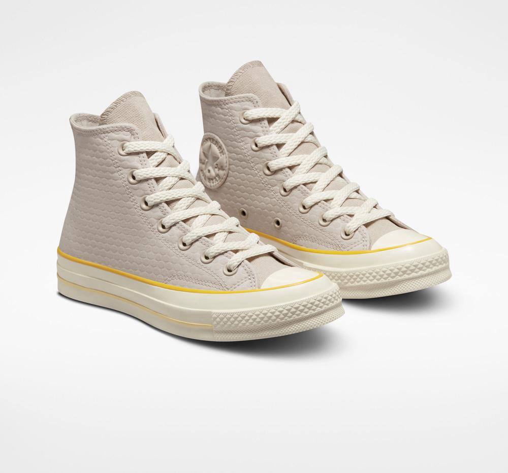 High Tops Tenis Converse Chuck 70 Textured Mujer Gris  Colombia |  BMACU-0625