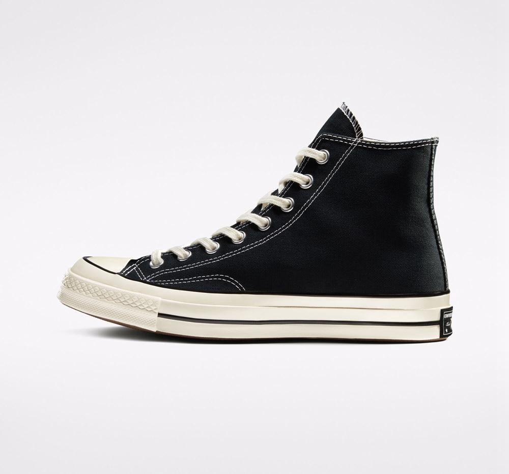 High Tops Tenis Converse Chuck 70 Vintage Canvas Unisex Mujer Negras Negras  Colombia |  ELZOI-2345