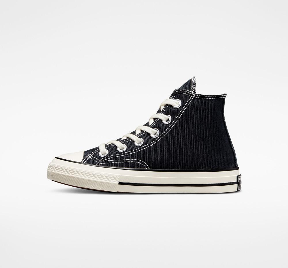 High Tops Tenis Converse Chuck 70 Vintage Canvas Little Kids Niña Negras Negras  Colombia |  KSDPG-2406