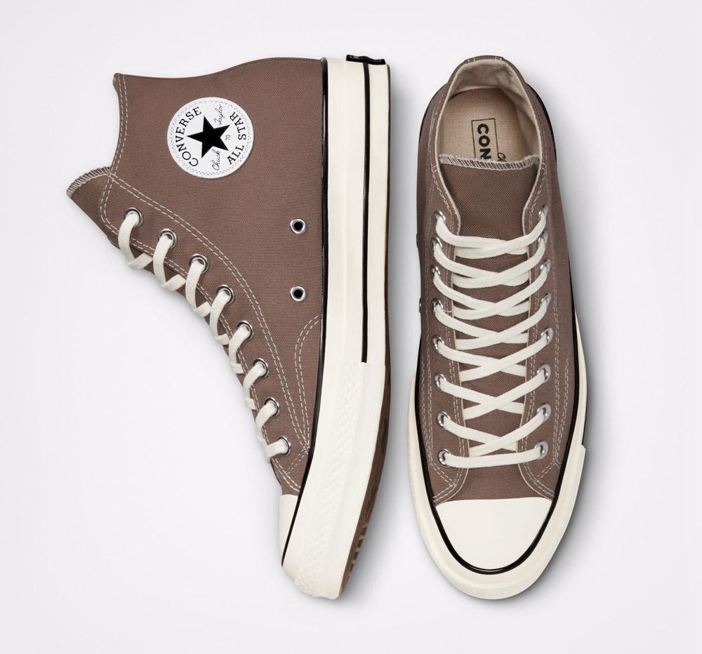 High Tops Tenis Converse Chuck 70 Vintage Canvas Unisex Hombre Marrones Negras  Colombia |  NFHKD-8391