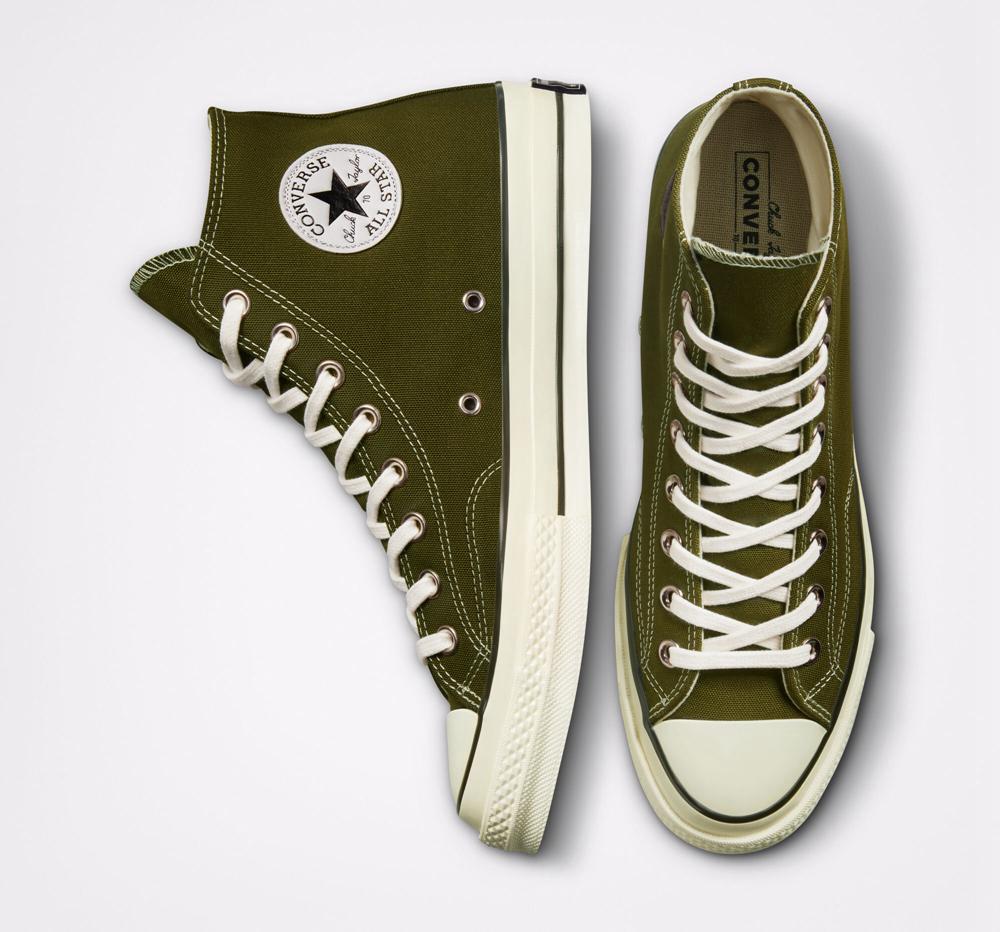 High Tops Tenis Converse Chuck 70 Vintage Canvas Unisex Mujer Verde Verde Menta Negras  Colombia |  TJDEY-7503