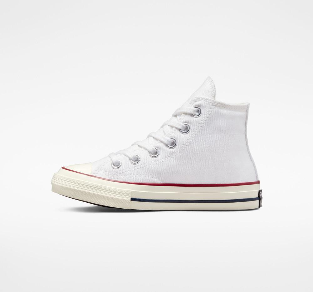 High Tops Tenis Converse Chuck 70 Vintage Canvas Little Kids Niña Blancas  Colombia |  ZCDSW-7135