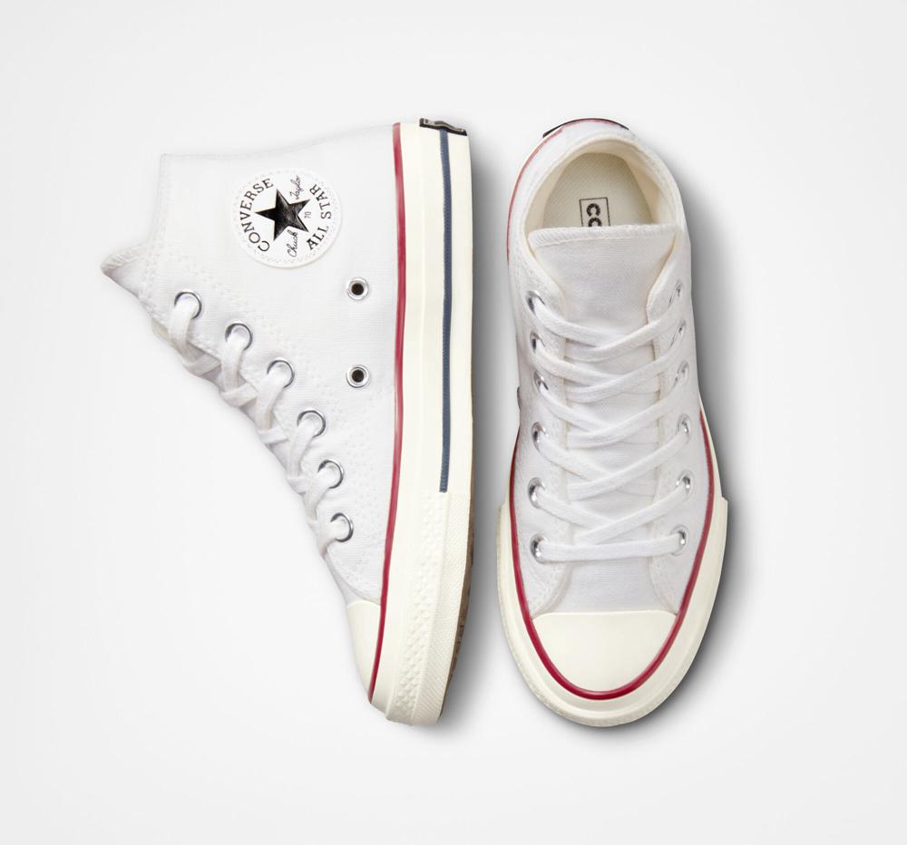 High Tops Tenis Converse Chuck 70 Vintage Canvas Little Kids Niña Blancas  Colombia |  ZCDSW-7135